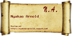 Nyakas Arnold névjegykártya