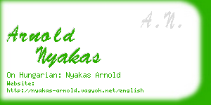 arnold nyakas business card